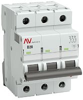Выключатель автоматический EKF Averes AV-6 3п 20А B 6кА картинка